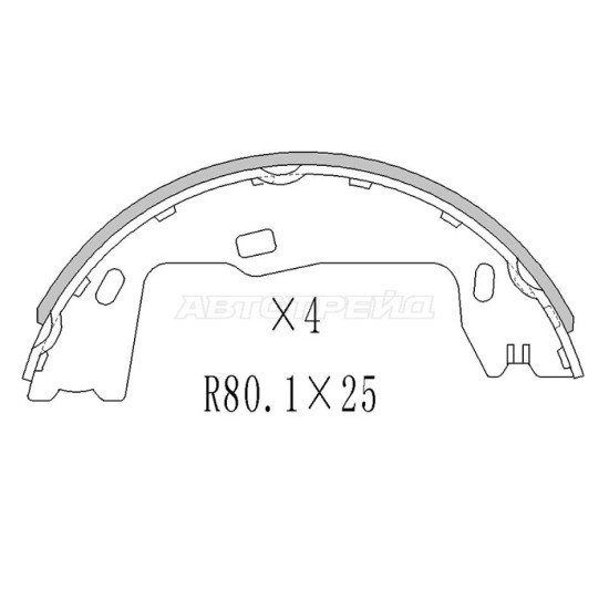 Колодки тормозные барабанные зад OPEL ASTRA F 91-98/VECTRA B 95-02/OMEGA A 86-94/ OMEGA B 94-03 SAT