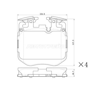 Колодки тормозные перед BMW 5 G30/F90 16-/X3 G01 19-/X5 F95 19- SAT