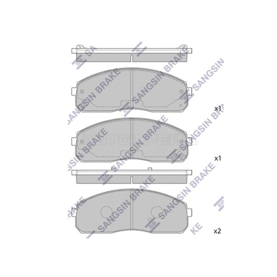 Колодки тормозные перед KIA BONGO III 03- HI-Q/SANGSIN BRAKE