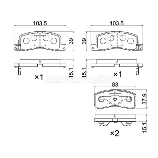 Колодки тормозные перед NISSAN DAYZ ROOX 14-/MITSUBISHI EK-SERIES 13-19 SAT