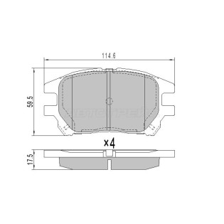 Колодки тормозные перед TOYOTA HARRIER/LEXUS RX300 01-03 SAT