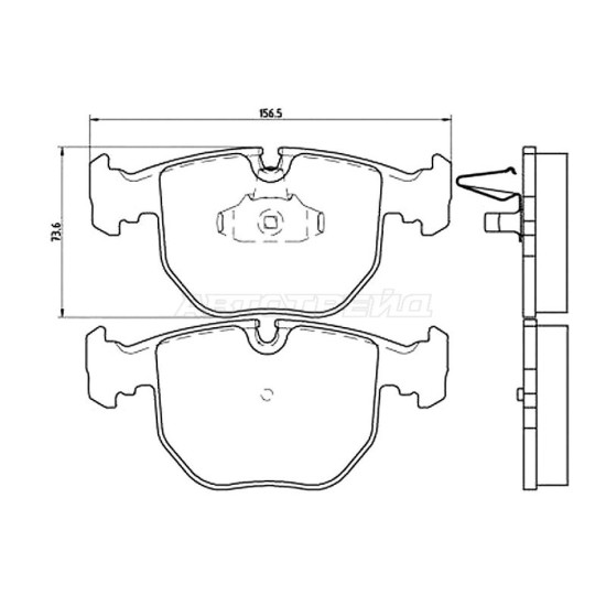 Колодки тормозные передн BMW X5 53 BREMBO