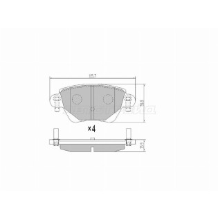 Колодки тормозные зад FORD MONDEO 00-07 SAT