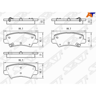 Колодки тормозные зад KIA PICANTO TA/JA 11- SAT