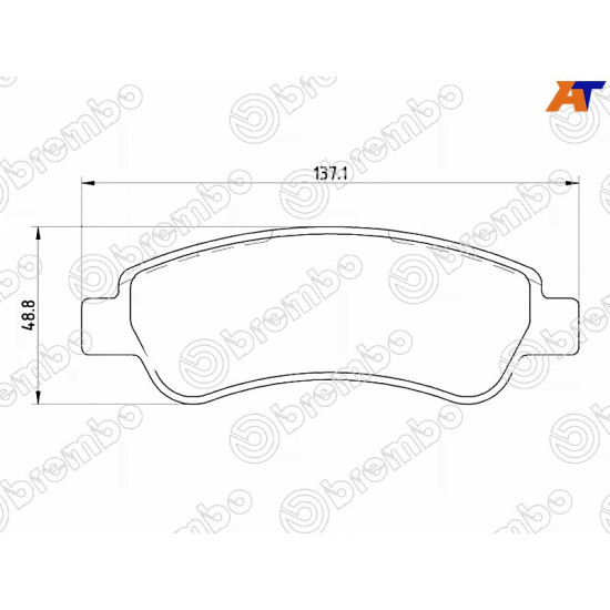 Колодки тормозные зад PEUGEOT BOXER/FIAT DUCATO/CITROEN JUMPER 06- BREMBO