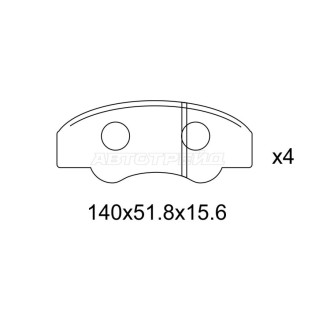Колодки тормозные зад TOYOTA FORTUNER 15- SAT