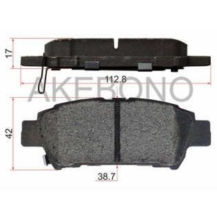 Колодки тормозные зад TOYOTA IPSUM 01-09/ESTIMA 01-14/SIENNA 03-06 AKEBONO