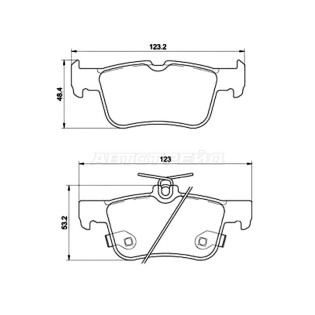 Колодки тормозные задн FORD GALAXY/S-MAX/MONDEO 15- BREMBO