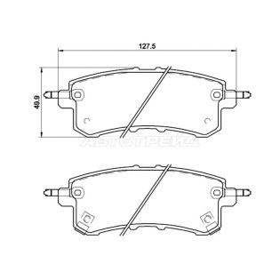 Колодки тормозные задн NISSAN PATROL Y62, INFINITI QX56 07-13, QX80 13- BREMBO