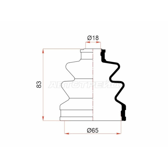 Пыльник шруса наружный SUBARU OUTBACK 03-09 B13/SUZUKI SWIFT04-09 1.3L (2 хомута. резина) MARUICHI