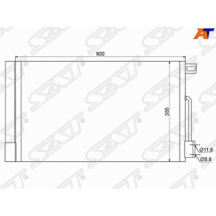 Радиатор кондиционера FIAT GRANDE PUNTO 05-08 / OPEL CORSA D 1.0/1.2/1.4/1.6 07- SAT