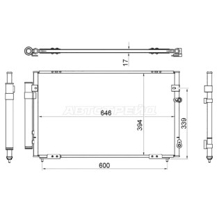 Радиатор кондиционера Lexus GS300 97-04 / GS400 97-99 / GS430 00-04 / Toyota Aristo 97-04 SAT