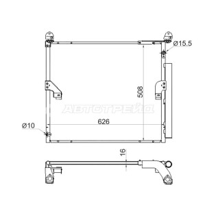 Радиатор кондиционера Toyota Land Cruiser Prado (J150) 09-20 / 4Runner 09-13 SAT