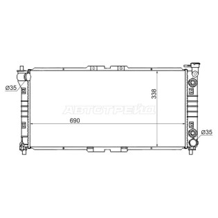 Радиатор Mazda 626 92-02 / Capella 92-02 / Cronos 91-95 / Efini MS-6 91-94 SAT