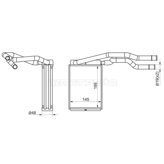 Радиатор отопителя салона FORD FUSION/FIESTA 02- SAT