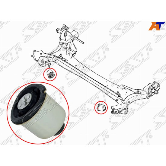 Сайлентблок задней балки RENAULT MEGANE II/SCENIC II 02-09 SAT