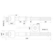 Тяга рулевая TOYOTA DYNA,TOYOACE 99-04 SAT