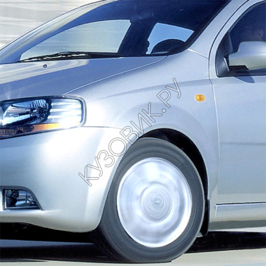 Крыло переднее левое с отверстием в цвет кузова Chevrolet Aveo T200 (2003-2008) седан