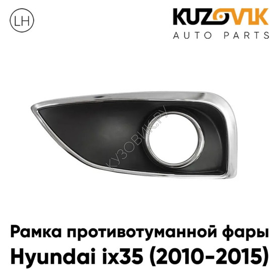 Рамка противотуманной фары левая Hyundai ix35 (2010-2015) KUZOVIK Рамка противотуманной фары левая Hyundai ix35 (2010-2015) KUZOVIK