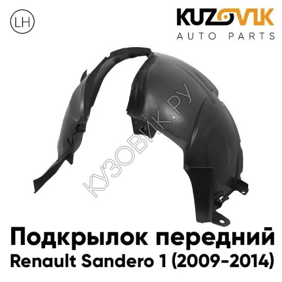 Подкрылок передний левый Renault Sandero 1 (2009-2014) KUZOVIK