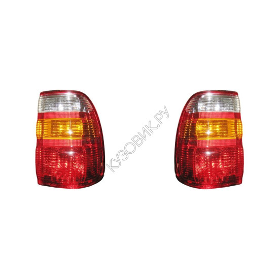 Фонари задние Тойота Лэнд Крузер Toyota LandCruiser 100 (1998-2007) комплект 2 штуки левый и правый SAT высокое качество